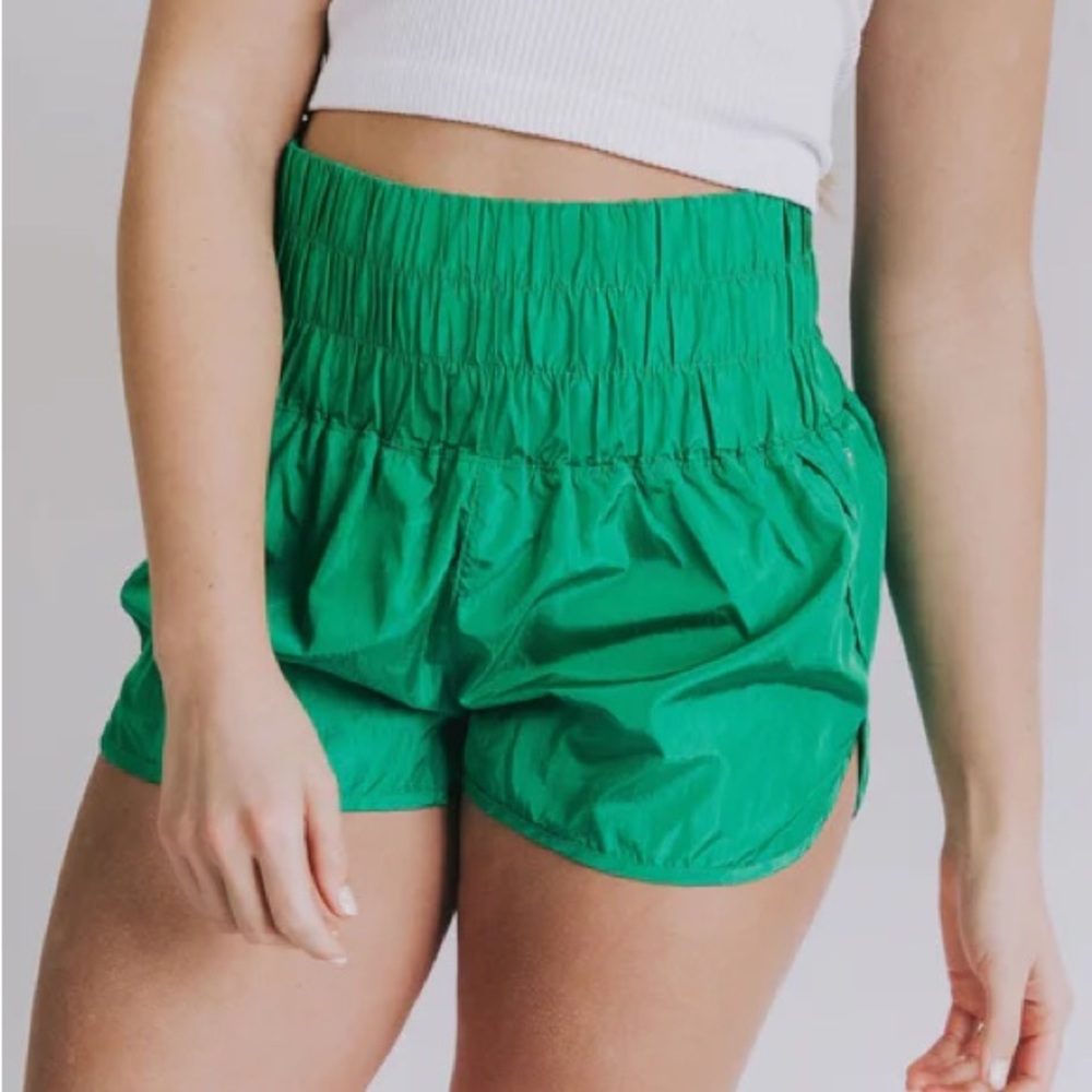 Free People FP Movement The Way Home Athletic Shorts Green Jade Stone, XS